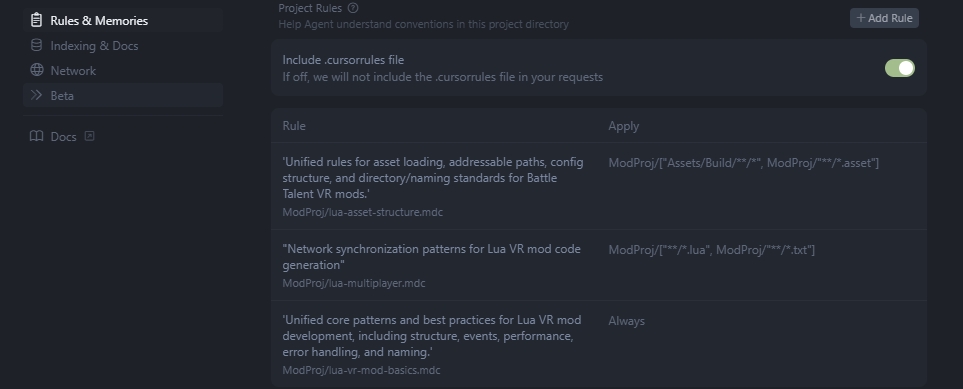 cursor rules